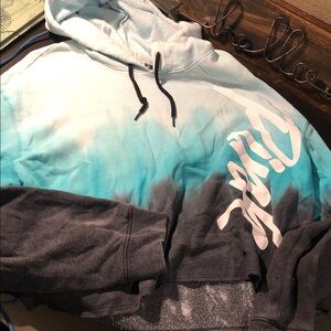 Dip-Dye Ombre Hoodie in Teal, Black and White Victoria secret